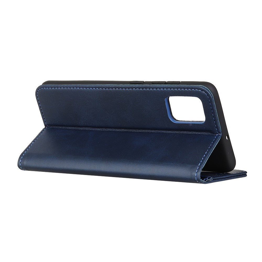 Auto-absorbed Split Leather Wallet Cover for Samsung Galaxy A51