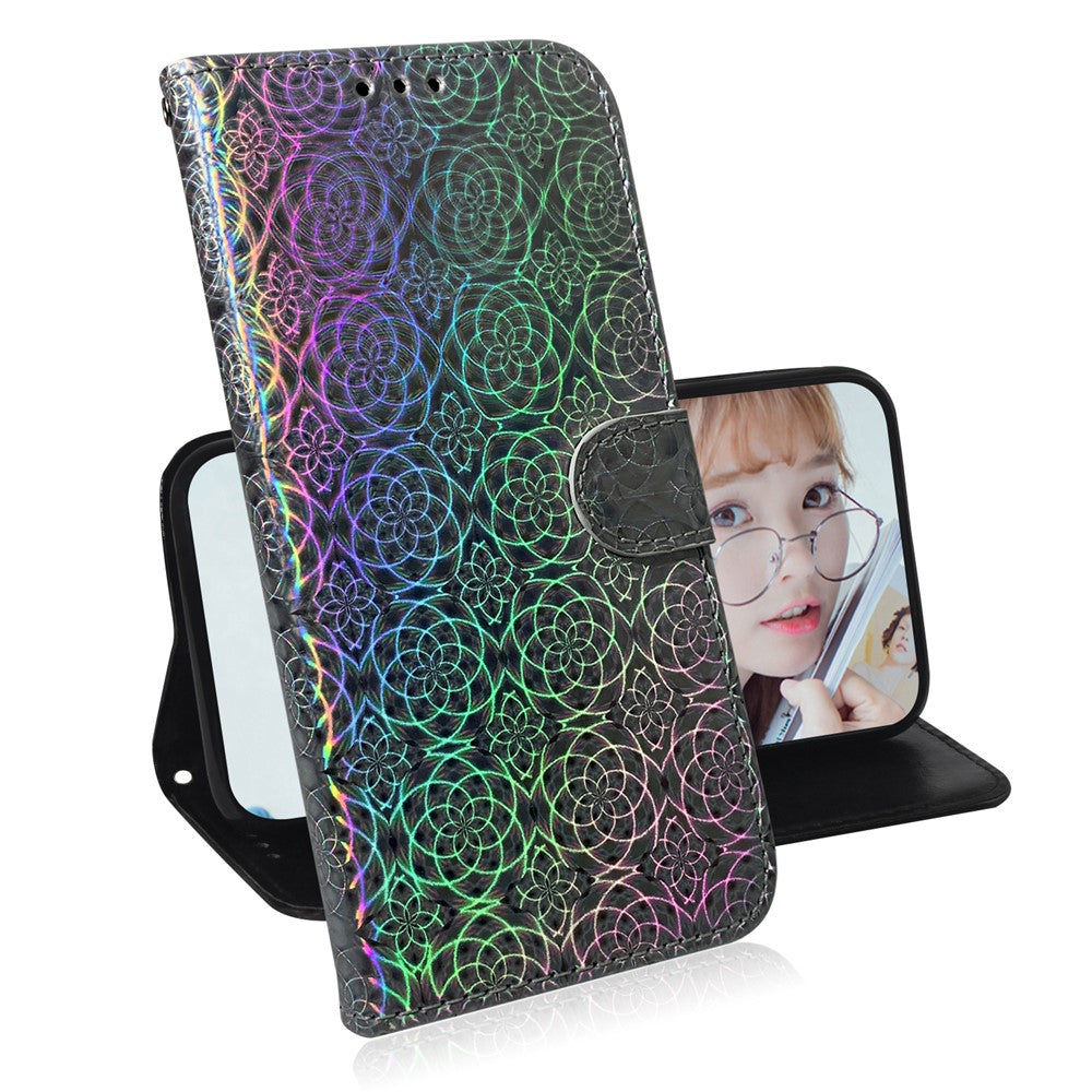 Pure Color Leather Phone Case with Wallet Stand for Samsung Galaxy A51