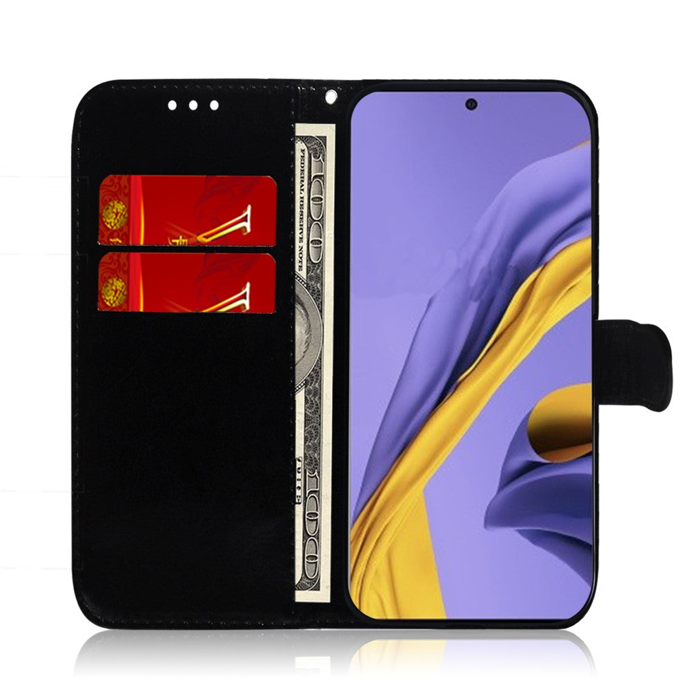 Pure Color Leather Phone Case with Wallet Stand for Samsung Galaxy A51