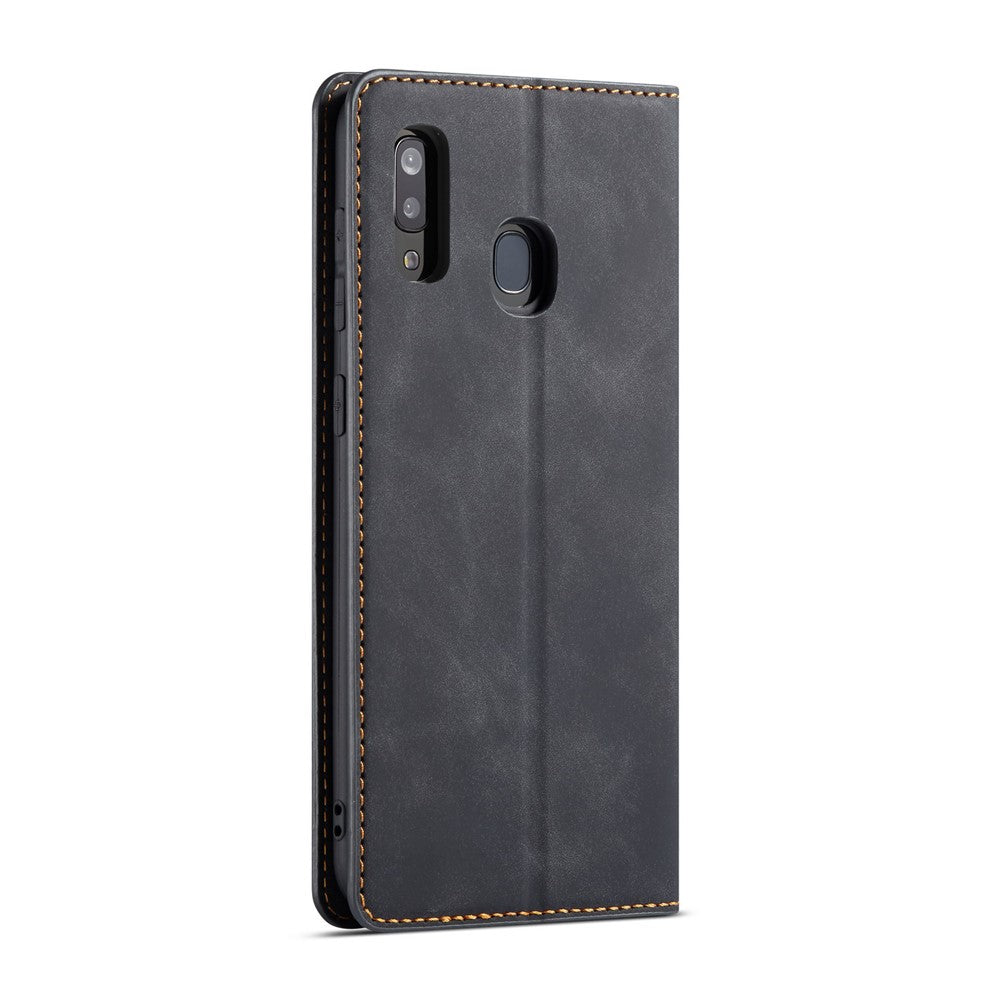FORWENW til Samsung Galaxy A20e Fantasy Series Auto-absorberende læderpungcover med silkeblød overflade