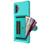 Phone Case with Card Slot and Elastic Finger Ring Strap Covering for Samsung Galaxy Note 10 Plus/10 Plus 5G