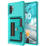 Phone Case with Card Slot and Elastic Finger Ring Strap Covering for Samsung Galaxy Note 10 Plus/10 Plus 5G
