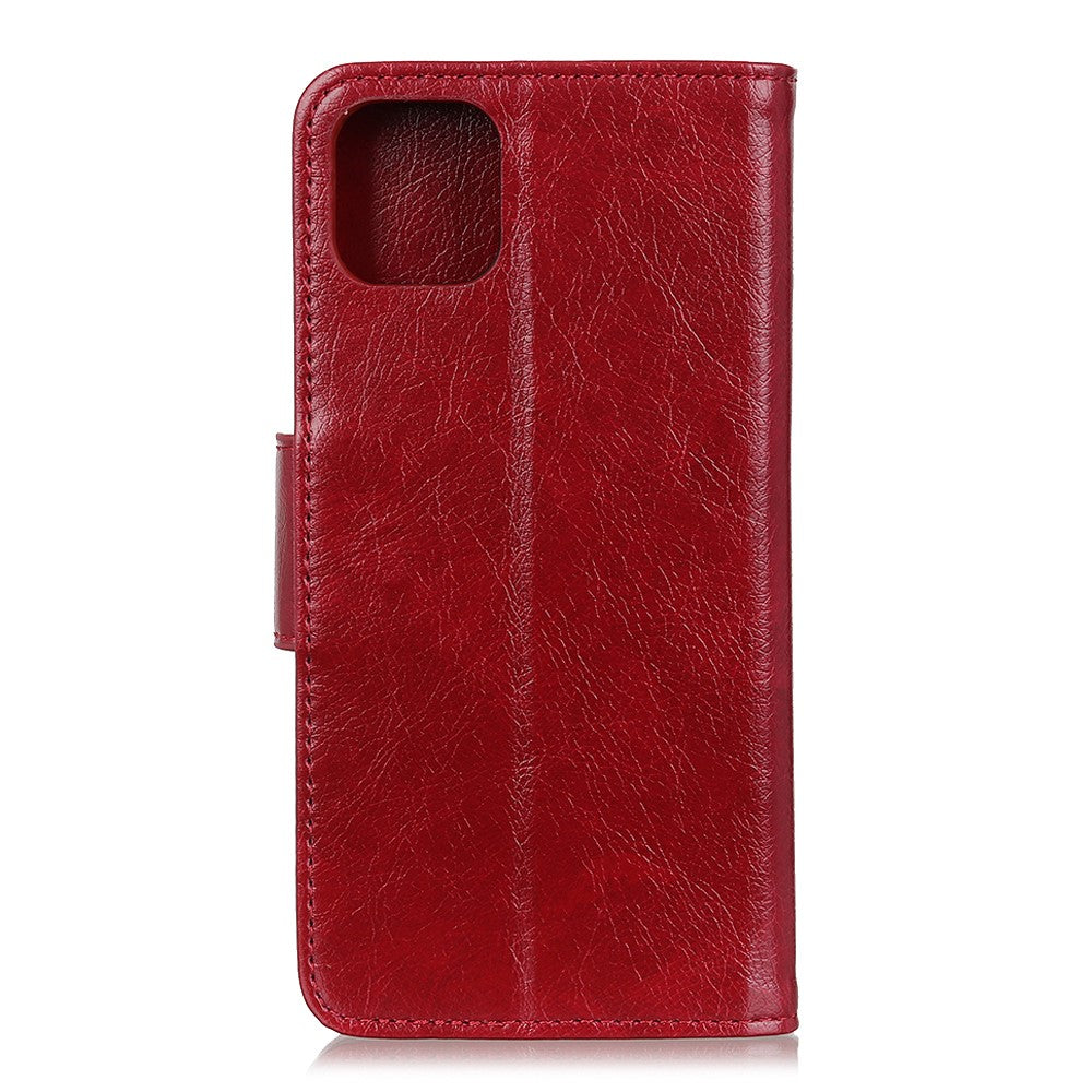 Nappa tekstur splatlæder pung-cover til Samsung Galaxy A71
