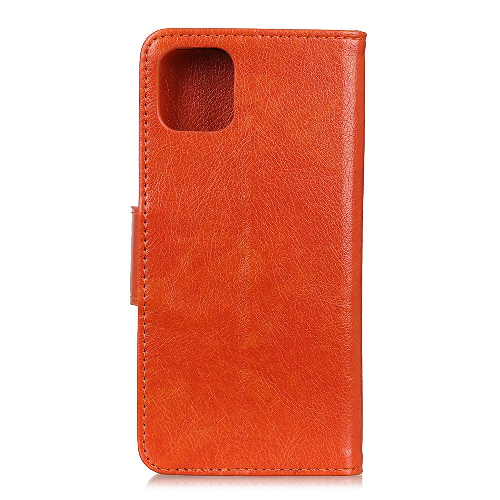Nappa Texture Split Leather Wallet Stand Phone Cover Shell for Samsung Galaxy A51