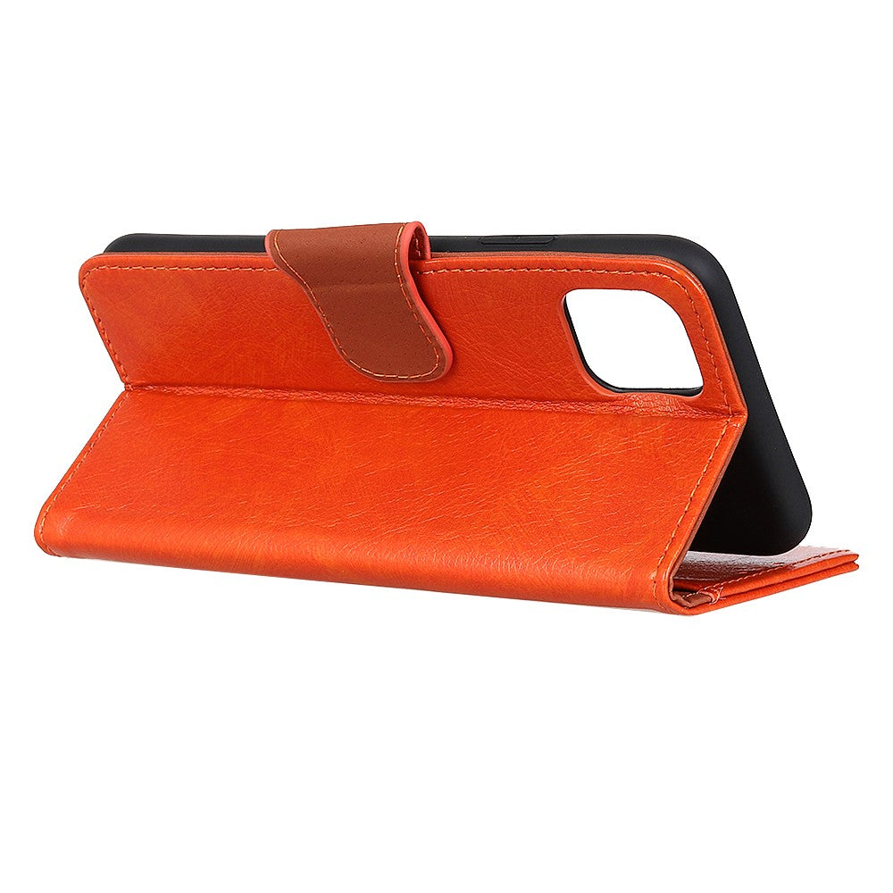 Nappa Texture Split Leather Wallet Stand Phone Cover Shell for Samsung Galaxy A51