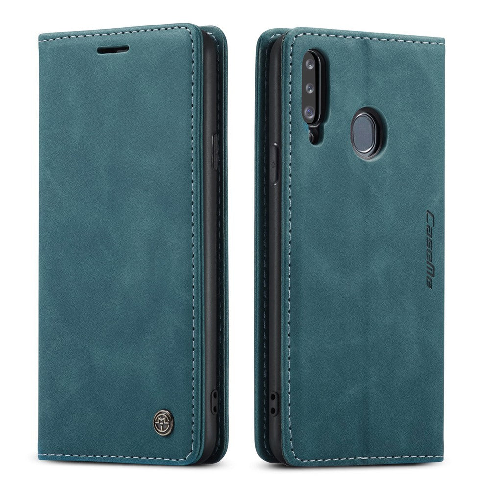 CASEME 013 Series Auto-absorbed Leather Wallet Case with Stand for Samsung Galaxy A20s