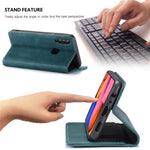 CASEME 013 Series Auto-absorbed Leather Wallet Case with Stand for Samsung Galaxy A20s
