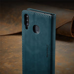 CASEME 013 Series Auto-absorbed Leather Wallet Case with Stand for Samsung Galaxy A20s