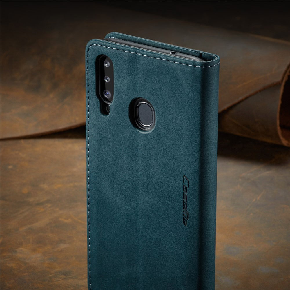 CASEME 013 Series Auto-absorbed Leather Wallet Case with Stand for Samsung Galaxy A20s
