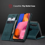 CASEME 013 Series Auto-absorbed Leather Wallet Case with Stand for Samsung Galaxy A20s