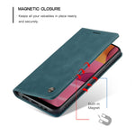 CASEME 013 Series Auto-absorbed Leather Wallet Case with Stand for Samsung Galaxy A20s