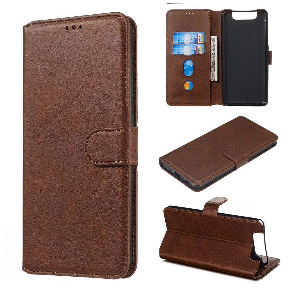 Classic Wallet Leather Stand Phone Cover Casing for Samsung Galaxy A80/A90