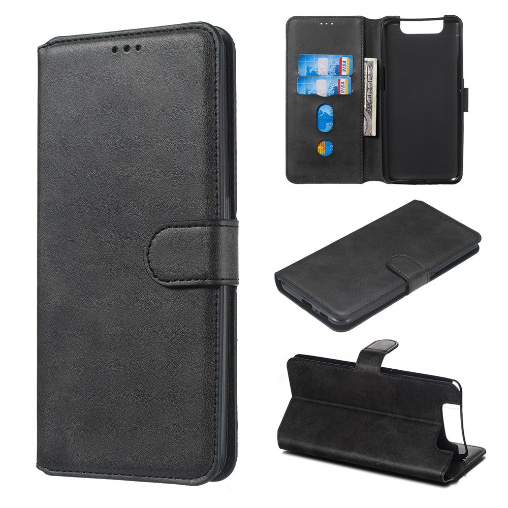 Classic Wallet Leather Stand Phone Cover Casing for Samsung Galaxy A80/A90