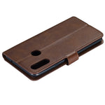 Til Samsung Galaxy A20s ensfarvet beskyttende læderpungcover