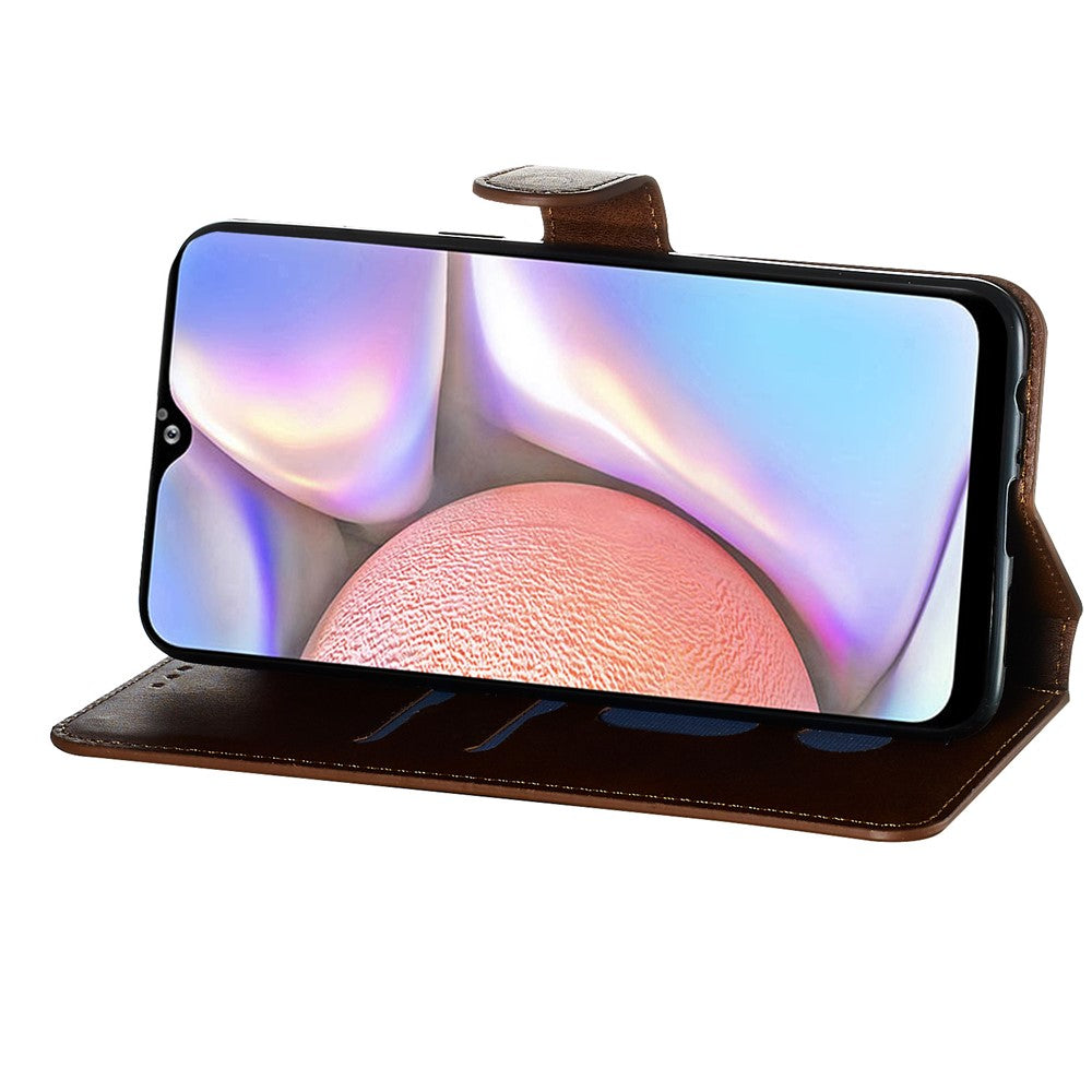 Enfärgat plånboksfodral i läder för Samsung Galaxy A10s