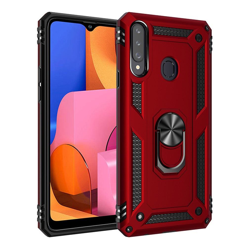 PC+TPU-mobilcover med støtteben til Samsung Galaxy A20s