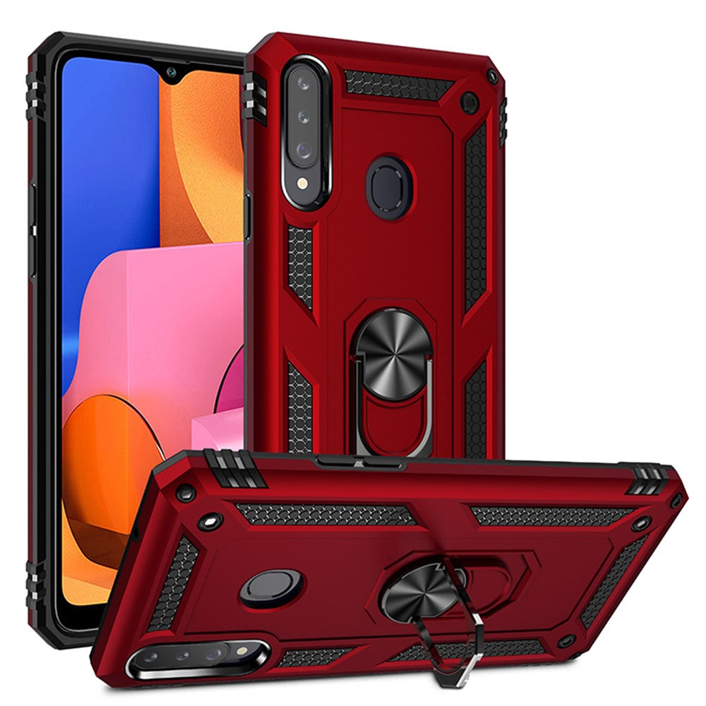 PC+TPU-mobilcover med støtteben til Samsung Galaxy A20s