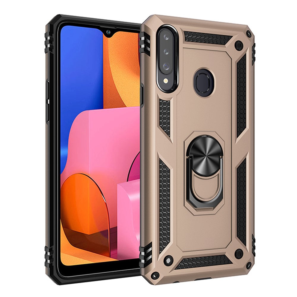PC+TPU-mobilcover med støtteben til Samsung Galaxy A20s