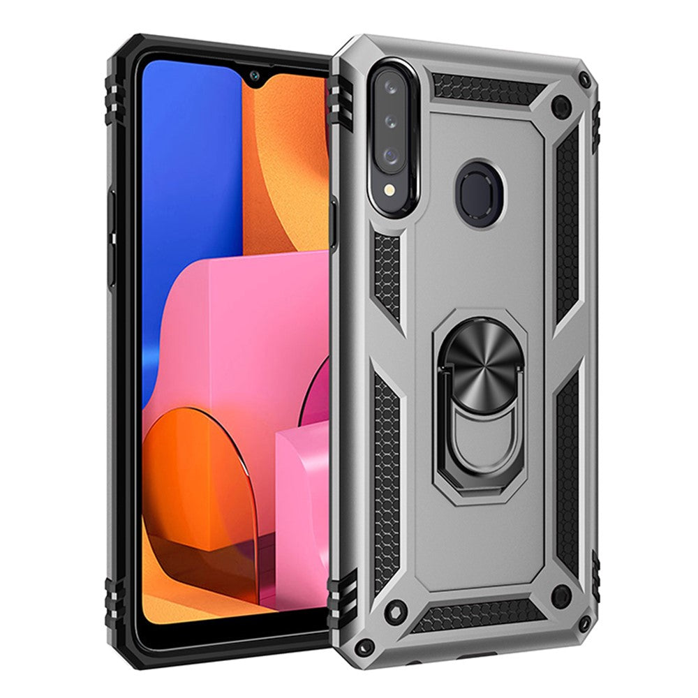 PC+TPU-mobilcover med støtteben til Samsung Galaxy A20s