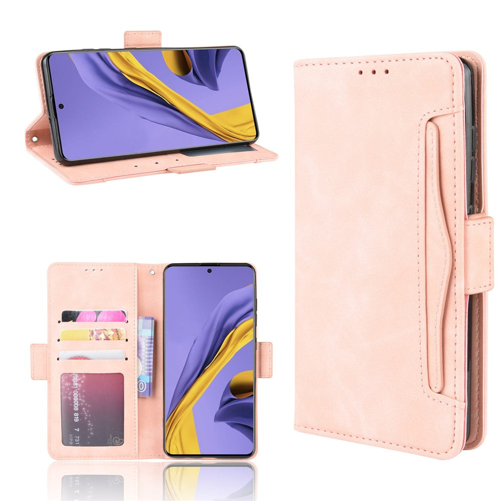 Läderfodral för Samsung Galaxy A51 med flera kortfack och mobiltillbehör