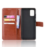 Crazy Horse Skin Wallet Leather Stand Case for Samsung Galaxy A51