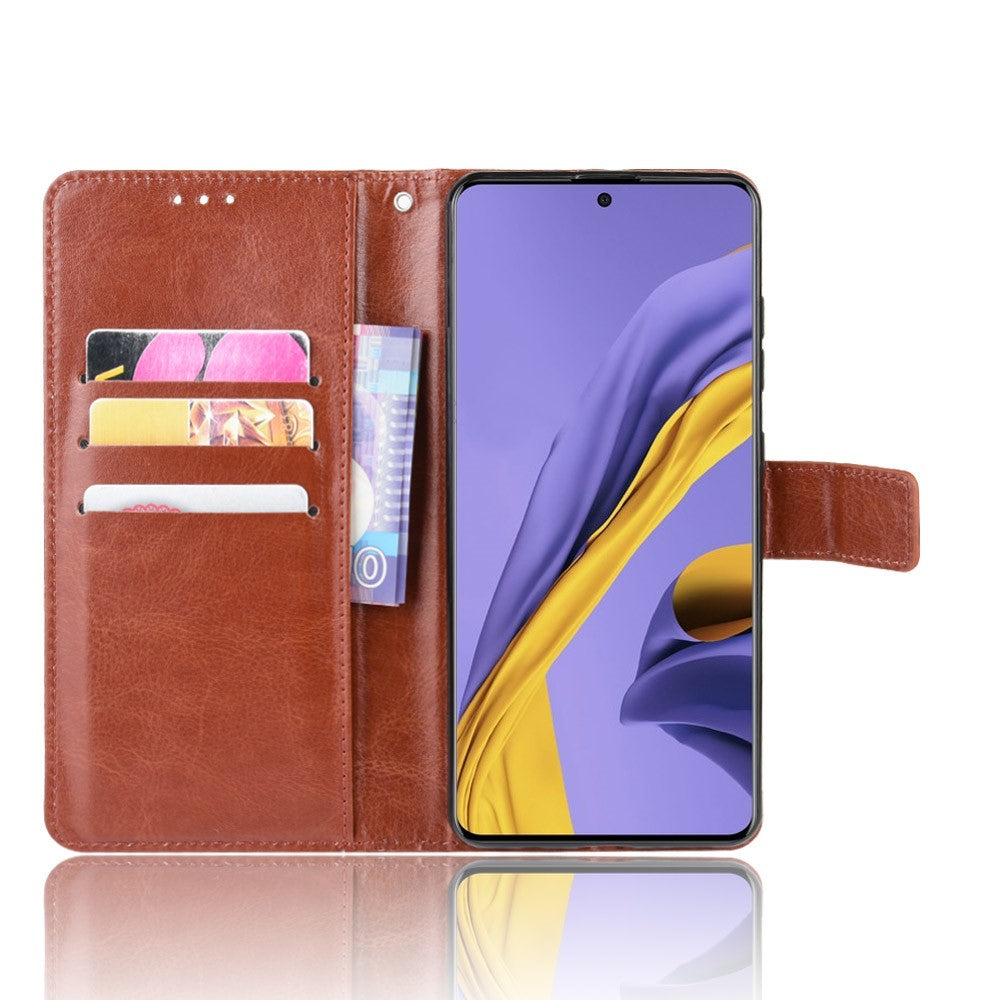 Crazy Horse Skin Wallet Leather Stand Case for Samsung Galaxy A51