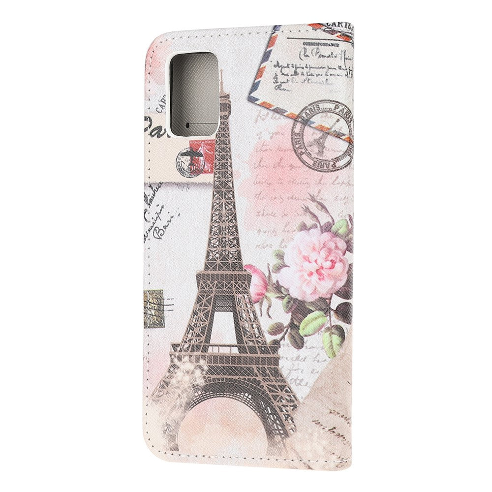 For Samsung Galaxy A51 Pattern Printing Wallet Stand PU Leather Mobile Shell Case