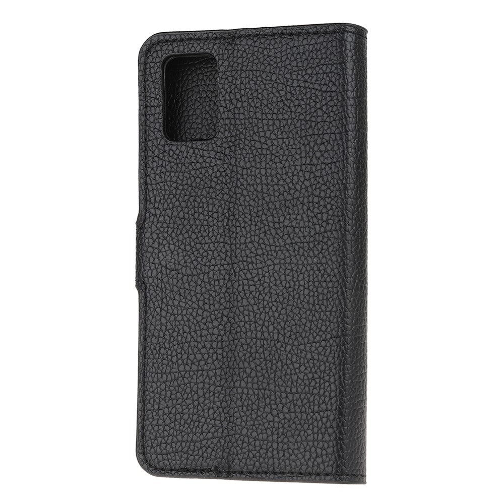 Litchi Grain Pung Stander Lædercover til Samsung Galaxy A71
