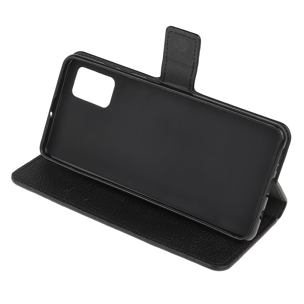 Litchi Grain Pung Stander Lædercover til Samsung Galaxy A71