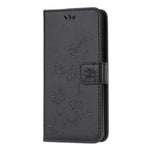 Imprint Butterfly Flower Skin PU Leather Flip Cell Case for Samsung Galaxy A51