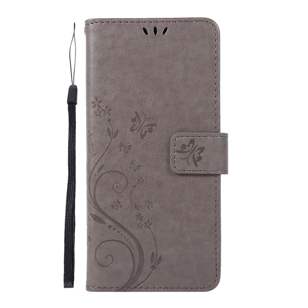 Imprint Butterflies Wallet Stand Flip Leather Phone Shell for Samsung Galaxy A51