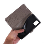 Imprint Butterflies Wallet Stand Flip Leather Phone Shell for Samsung Galaxy A51