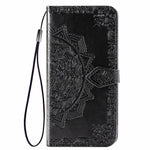 Embossed Mandala Flower Leather Wallet Covering Case for Samsung Galaxy A51