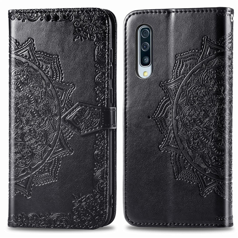 Embossed Mandala Flower Wallet Stand Leather Case for Samsung Galaxy A50s/A50/A30s