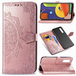 Embossed Mandala Flower Wallet Stand Leather Case for Samsung Galaxy A50s/A50/A30s