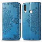 Præget Mandala Blomst Pung Stand Læder Telefoncover til Samsung Galaxy A20s