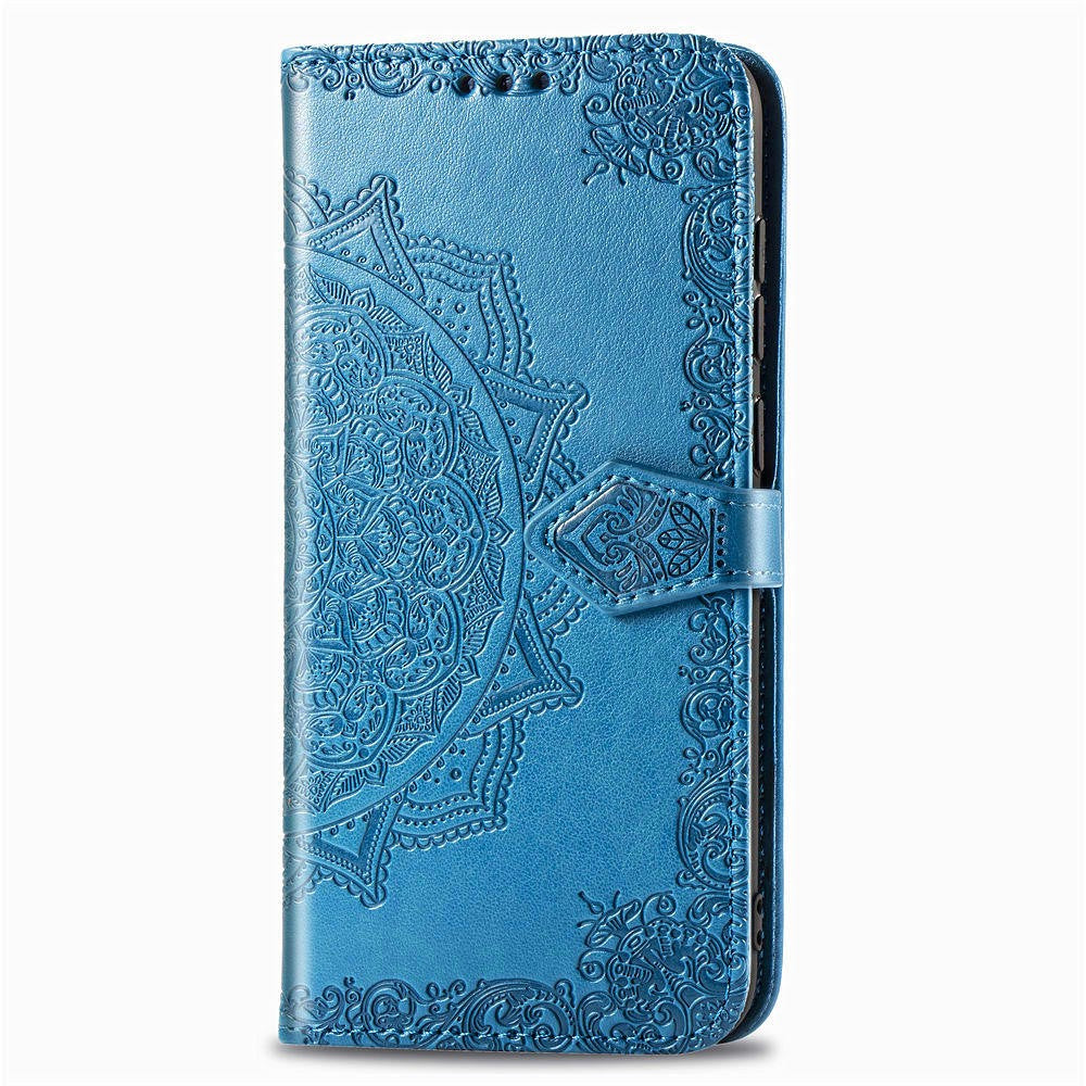 Præget Mandala Blomst Pung Stand Læder Telefoncover til Samsung Galaxy A20s
