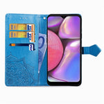 Præget Mandala Blomst Pung Stand Læder Telefoncover til Samsung Galaxy A20s