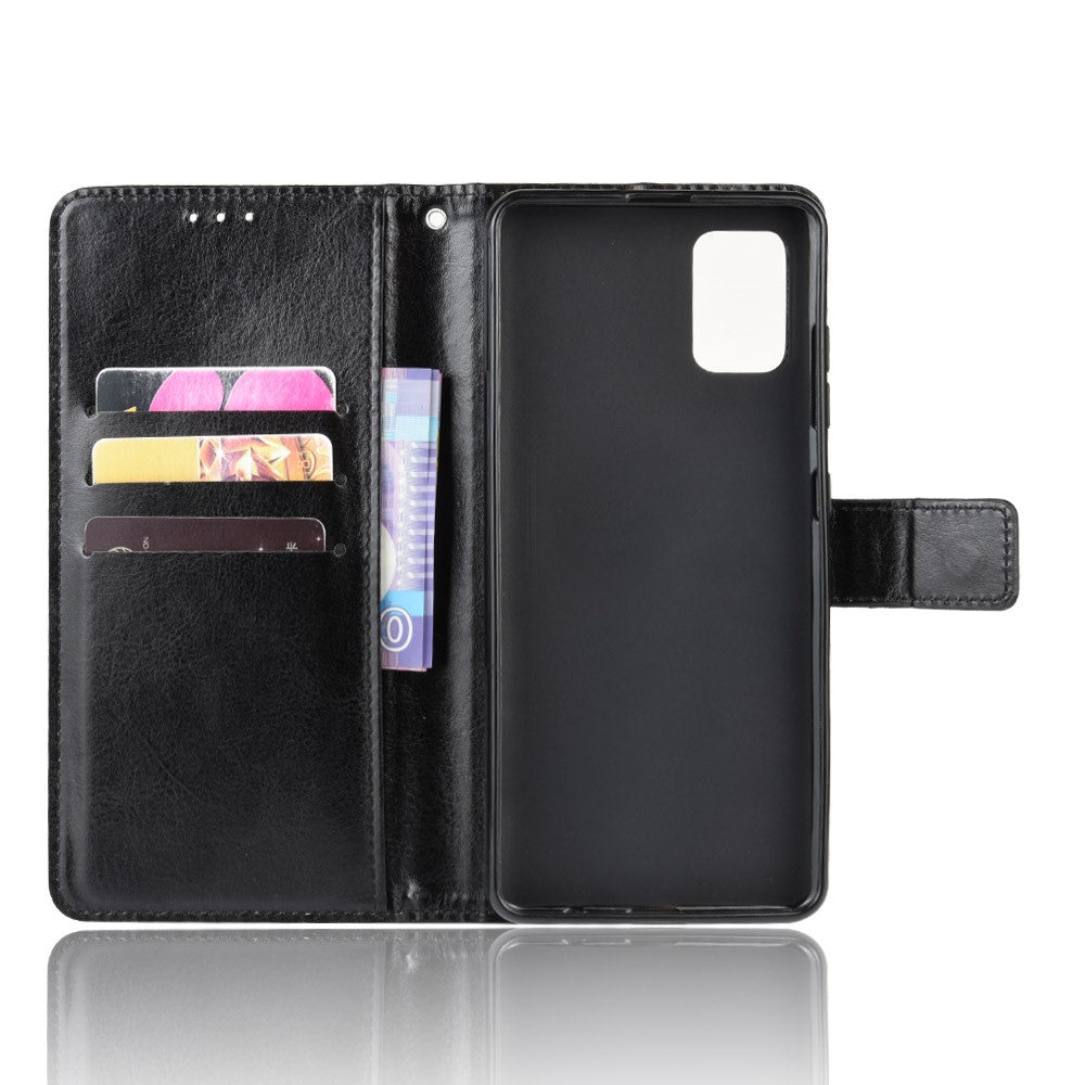 Crazy Horse Wallet Leather Stand Phone Casing for Samsung Galaxy A71 A715