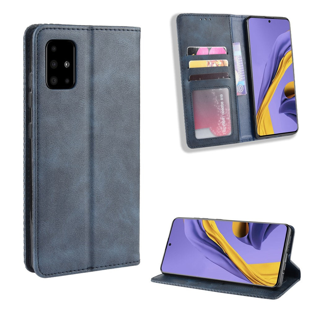 Vintage Style Leather Wallet Phone Case for Samsung Galaxy A71 A715