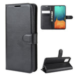 Litchi Skin Leather Wallet Case for Samsung Galaxy A71 Adjustable Stand Design Phone Case