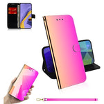 Pung cover i læder med spejleffekt og rem til Samsung Galaxy A51
