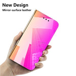 Pung cover i læder med spejleffekt og rem til Samsung Galaxy A51
