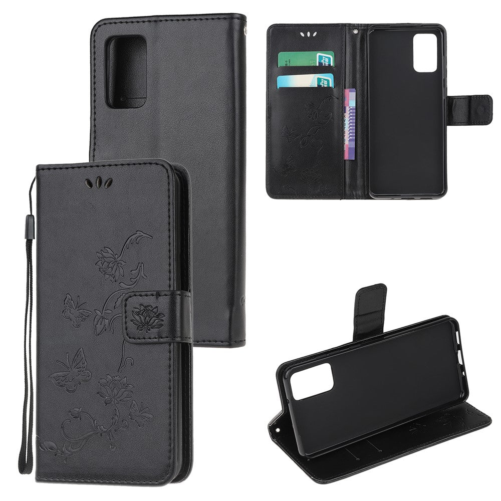 Imprint Butterfly Flower Leather Wallet Case for Samsung Galaxy S20 4G/S20 5G