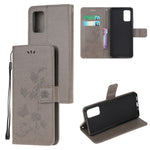 Imprint Butterfly Flower Leather Wallet Case for Samsung Galaxy S20 4G/S20 5G