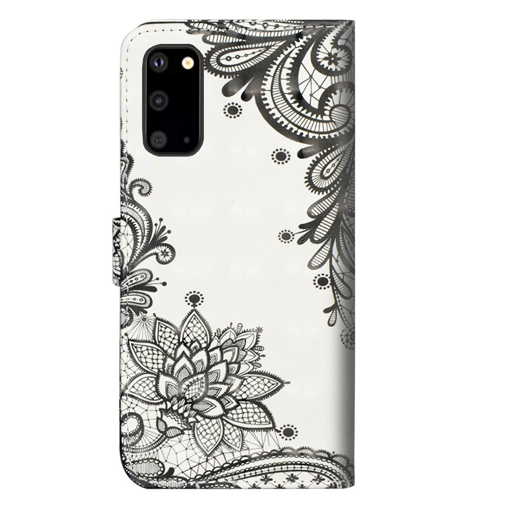 Light Spot Decor Patterned Leather Wallet Case for Samsung Galaxy S20 Plus
