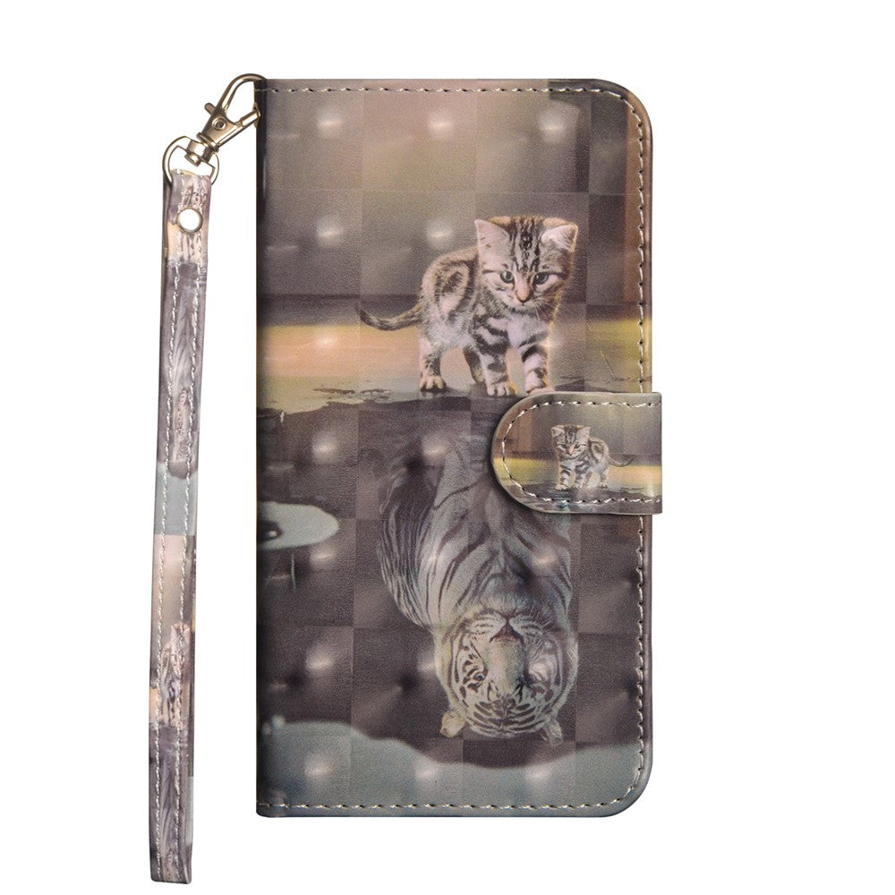 Light Spot Decor Patterned Leather Shell Stand Case for Samsung Galaxy S20 Ultra