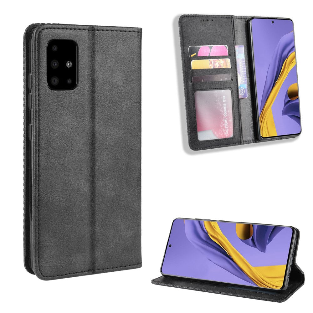 Auto-absorbed Vintage Style Leather Wallet Shell for Samsung Galaxy S20 4G/S20 5G