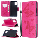 Imprint Butterfly Wallet Leather Stand Case for Samsung Galaxy A51