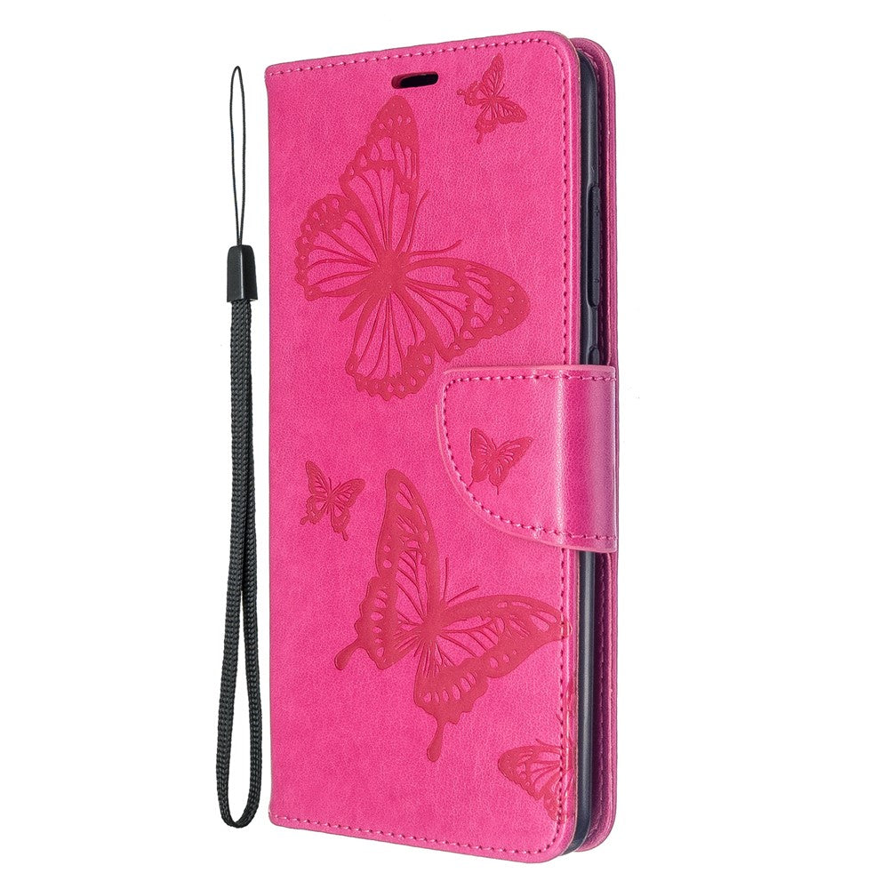 Imprint Butterfly Wallet Leather Stand Case for Samsung Galaxy A51